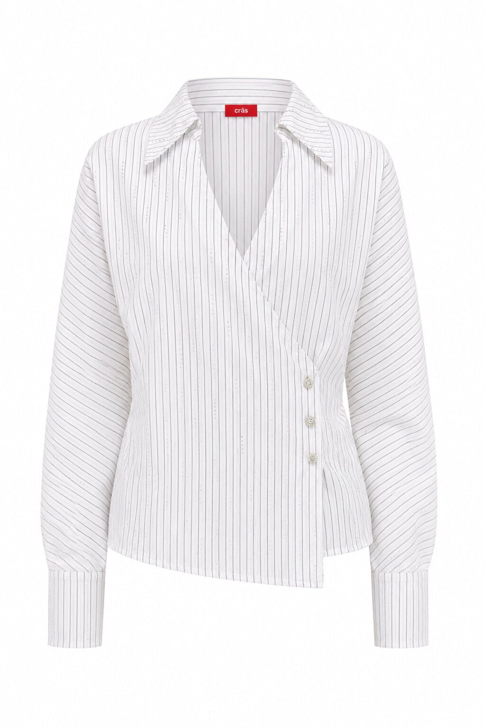 Esmecras Shirt White Stripe Sparkle