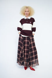 Odellecras Skirt Bordeaux Check