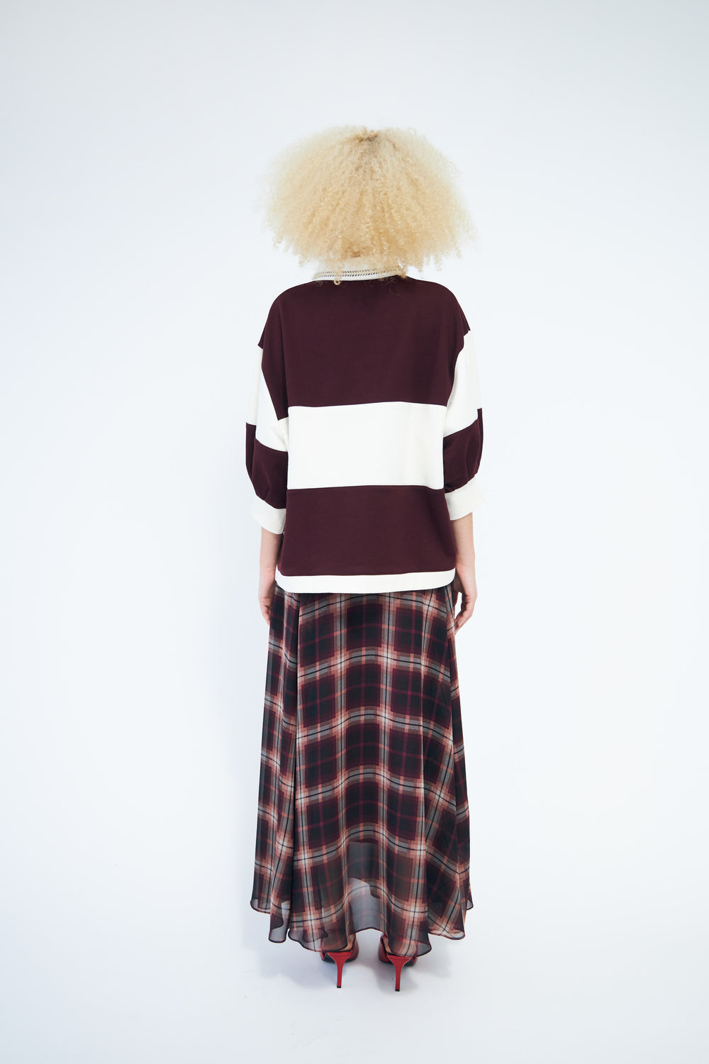 Odellecras Skirt Bordeaux Check