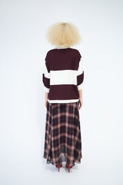 Odellecras Skirt Bordeaux Check