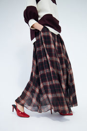 Odellecras Skirt Bordeaux Check