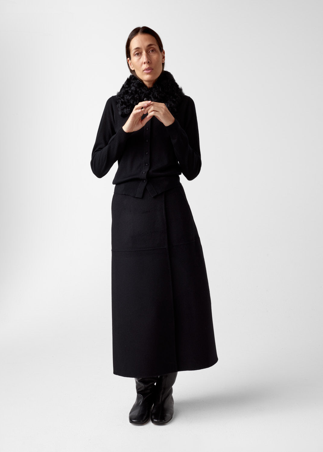 Shearling Collar Black