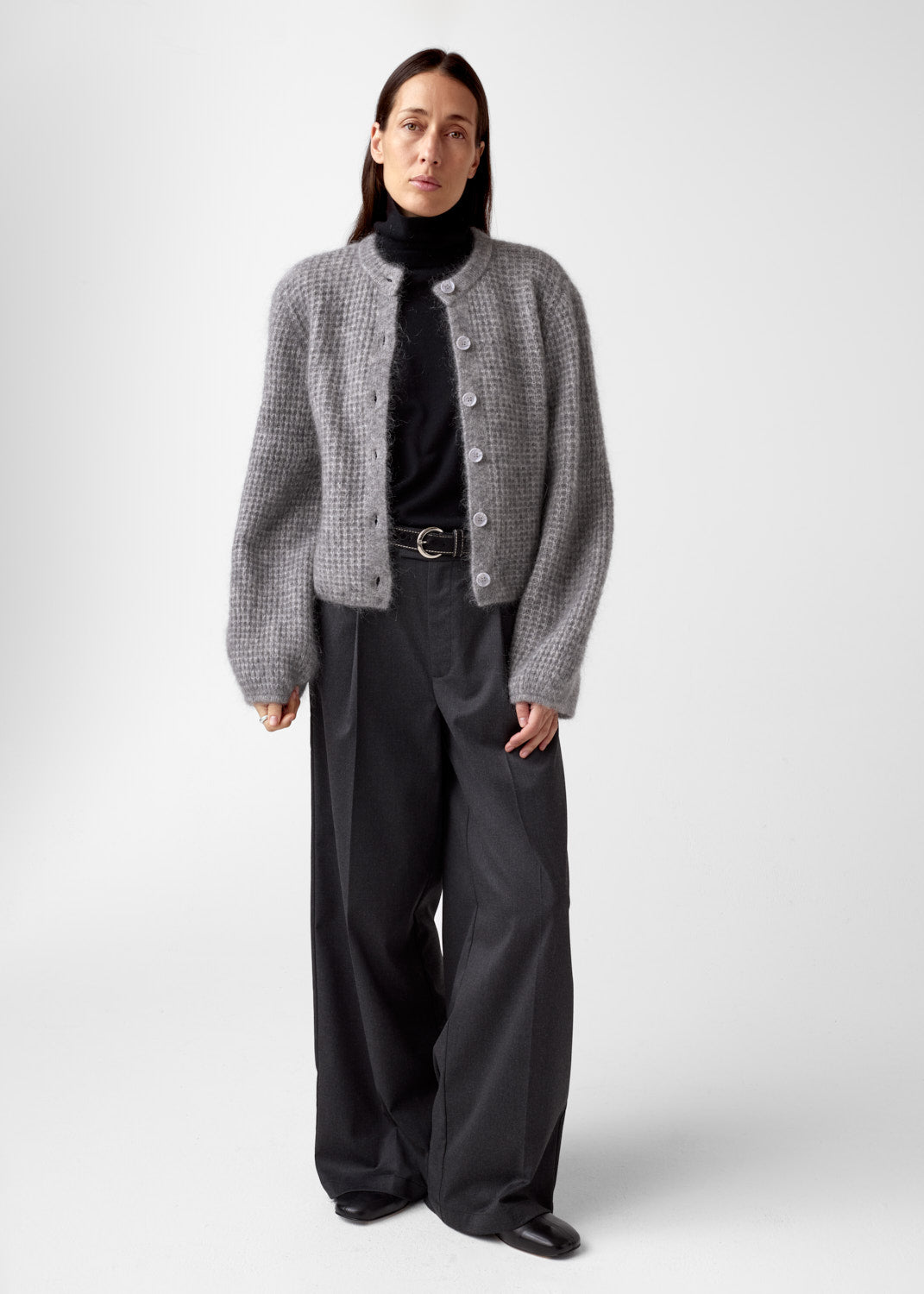 Sofia Mohair Cardigan Grey Mel