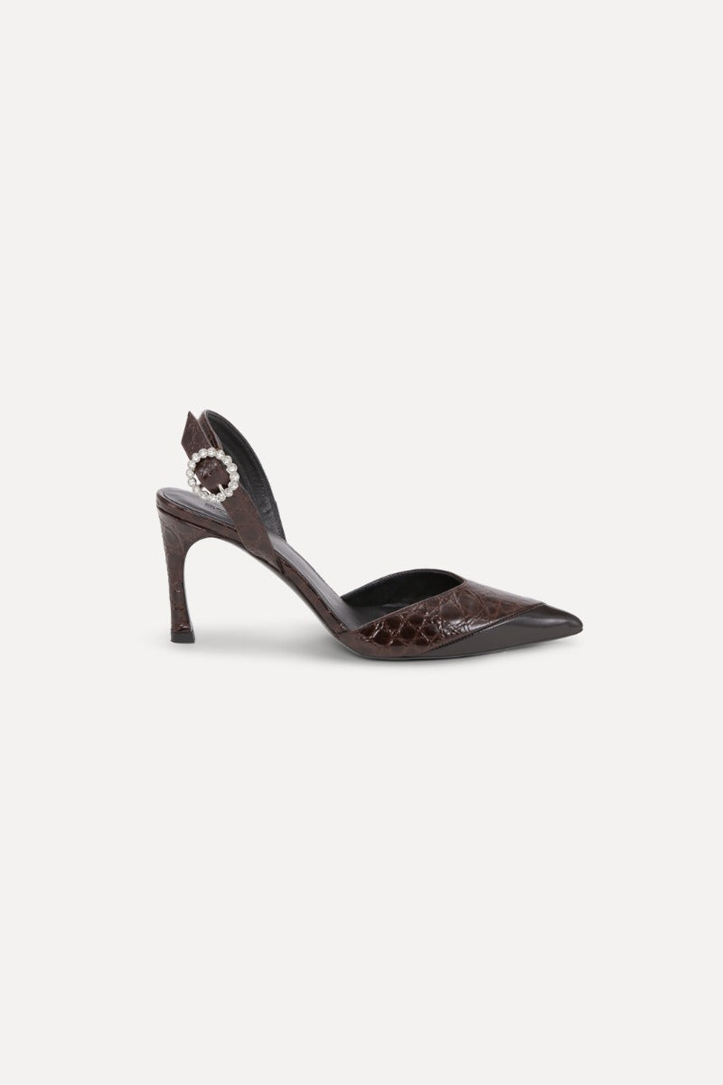 Leather Mule Slingback