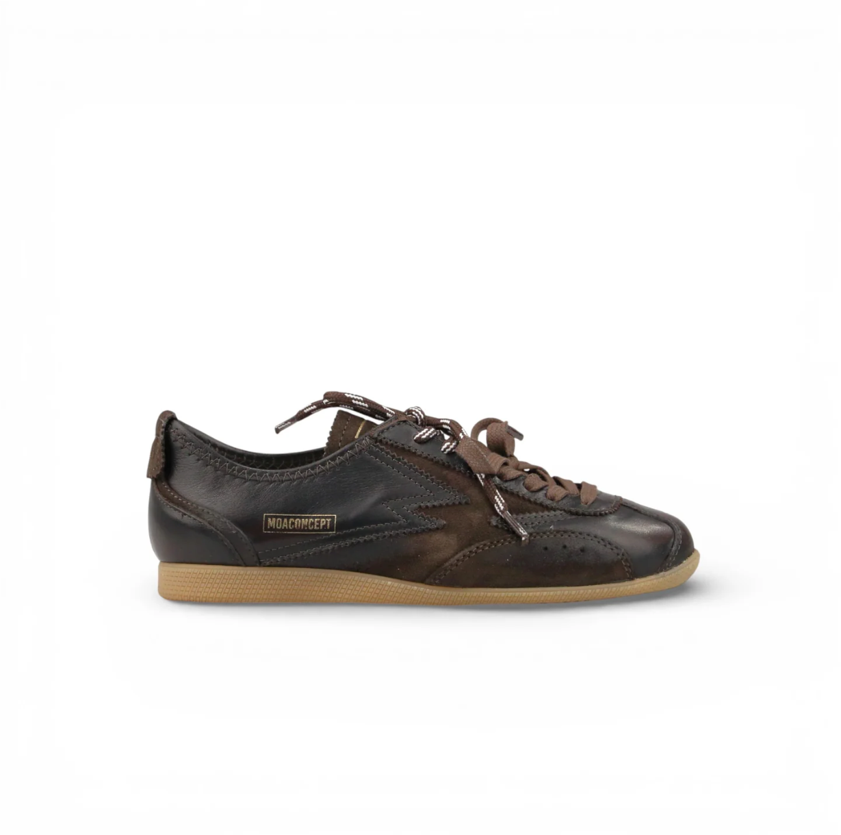 Ikigai Ebony Brushed Leather Brown Suede