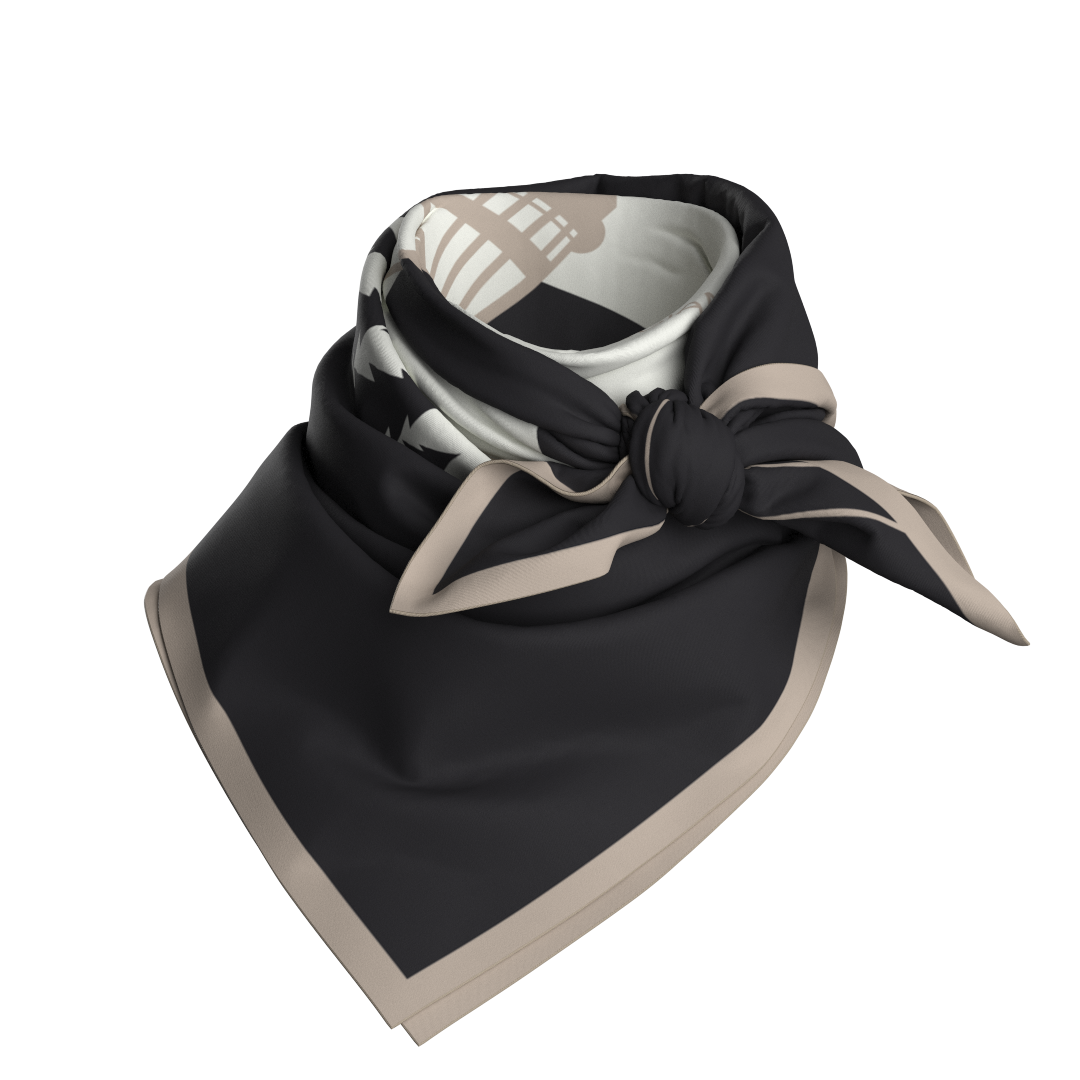 AfterSki Silk Scarf Black
