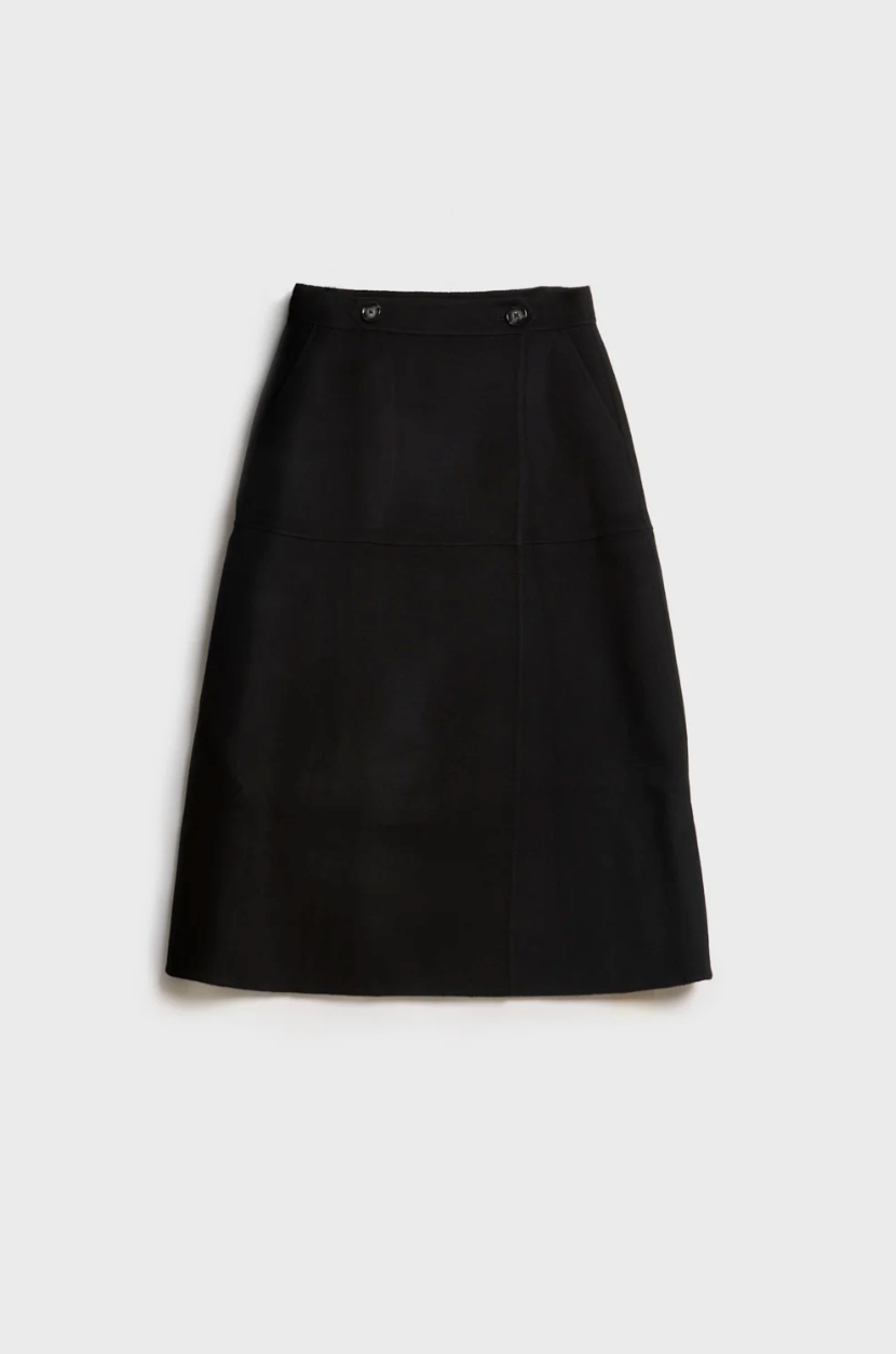 Thelma Wool Skirt Black