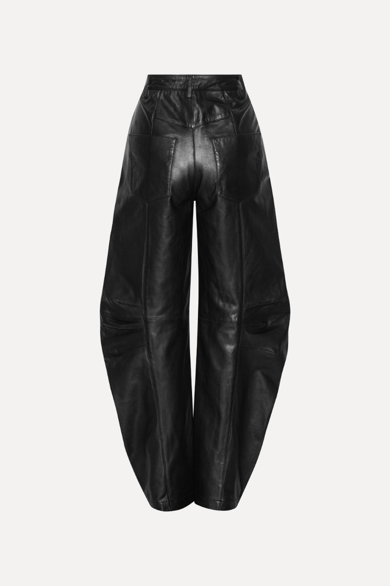 LEATHER CARGO PANTS