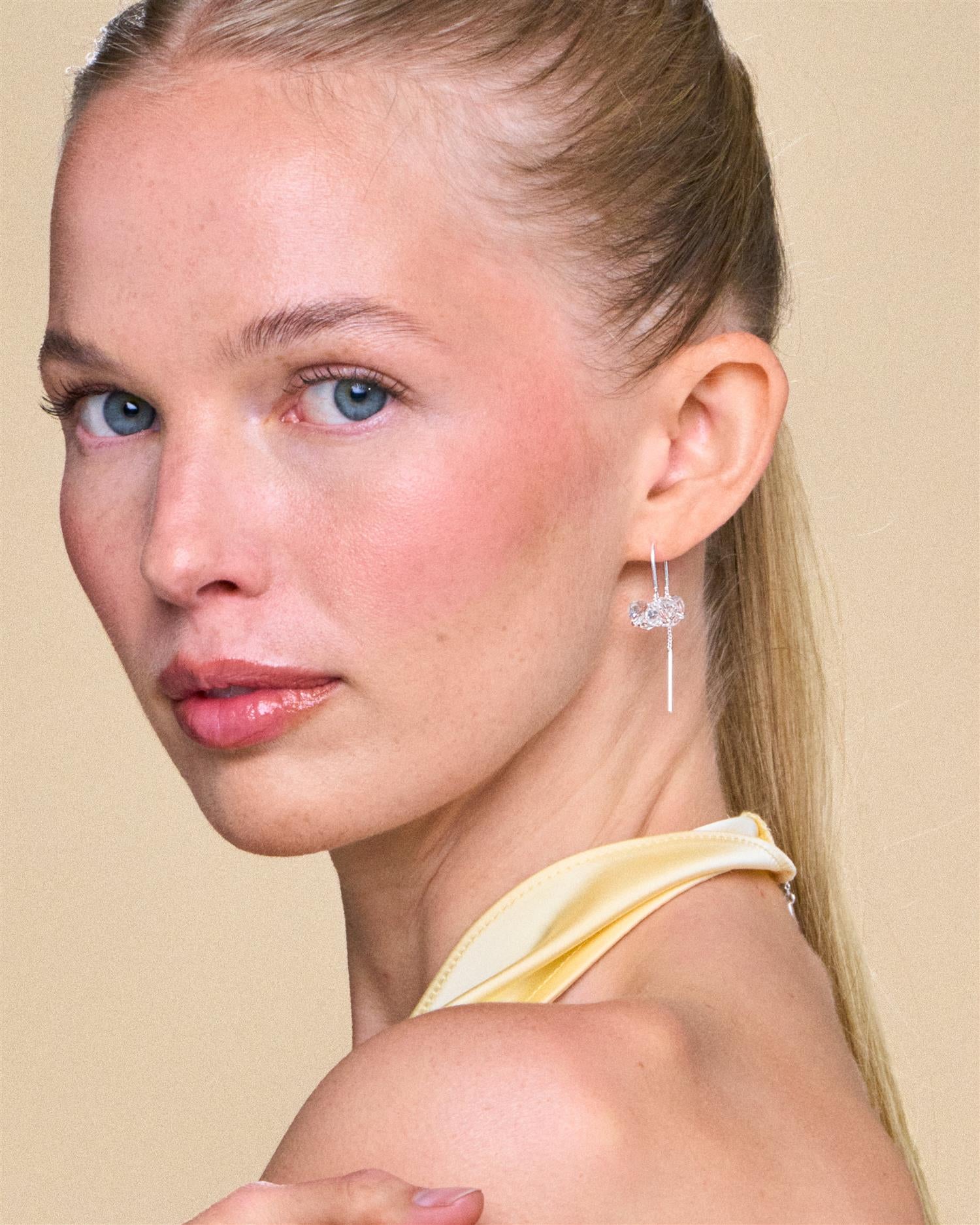 Glossy Glaze Earrings Silver