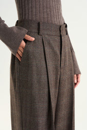 Maelle Trousers Brown Check