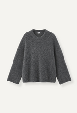 Mireya Knitted Sweater Dk Grey Melange