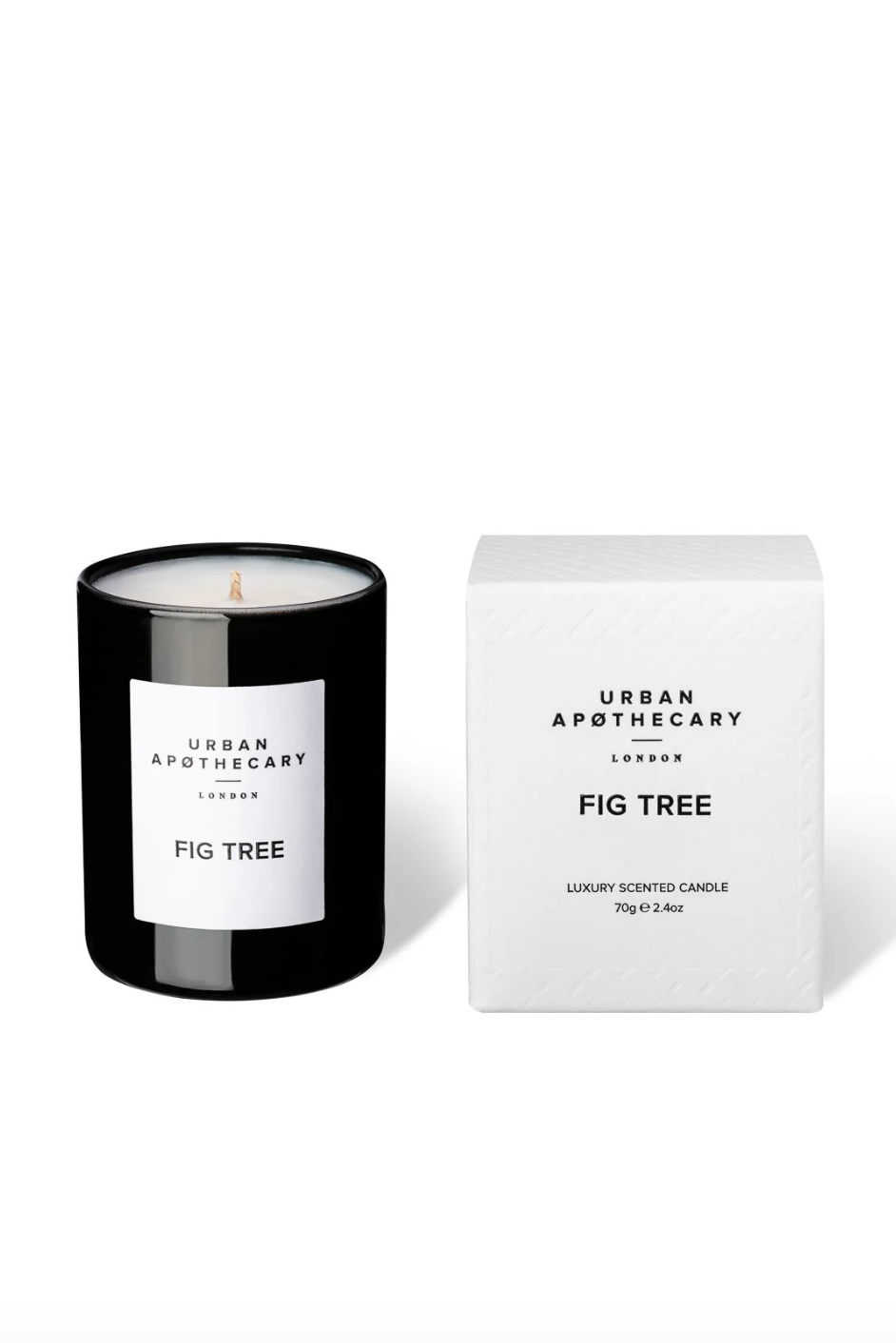 Black Glass Candle 70g - 15t - Fig Tree