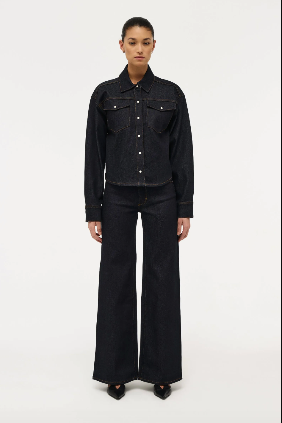 Resonate Shacket Raw Indigo