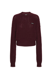 Cable Crewneck genser