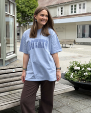 Jersey Oversized T-shirt Blue Melange