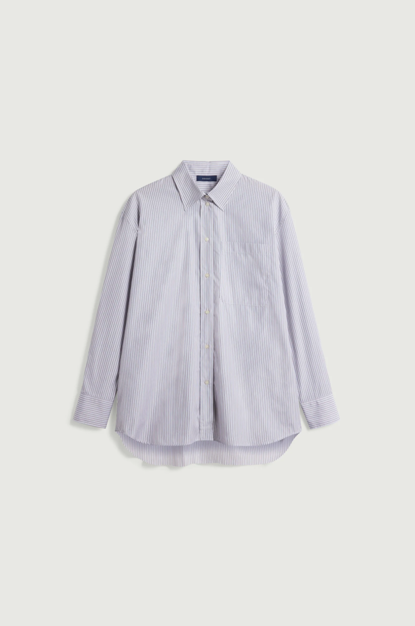 Carlotta Oversized Shirt Blue/Beige