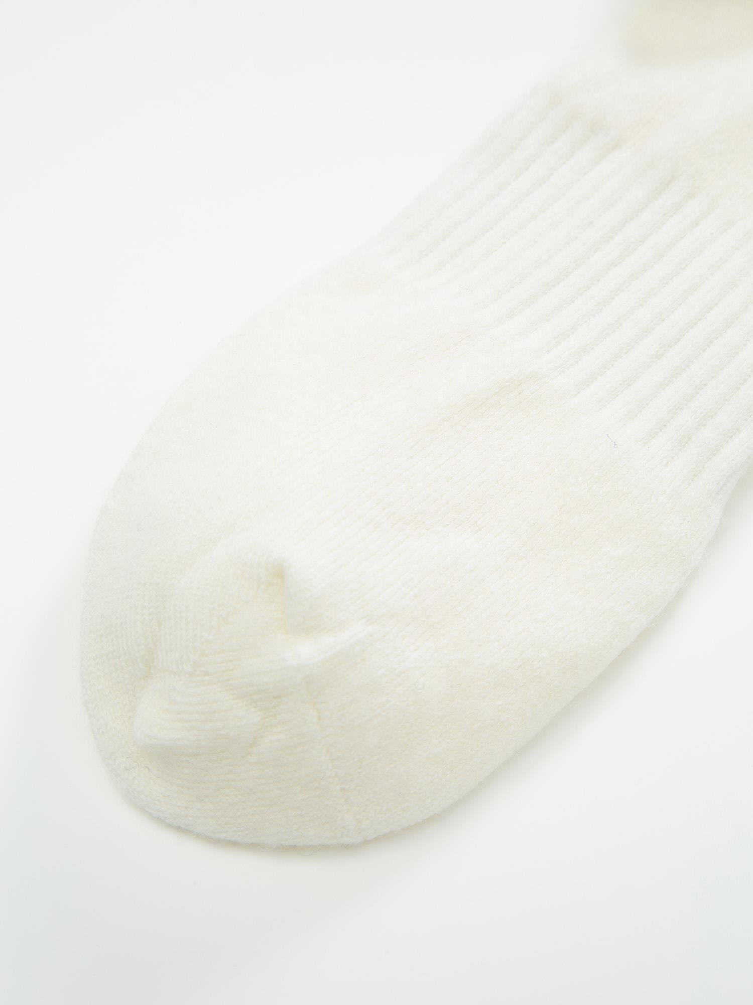 Skutvik Ribbestrikkede Ullsokker Ivory