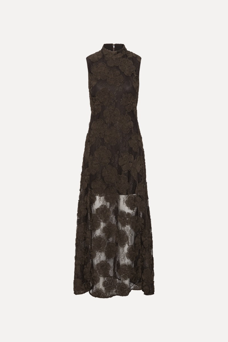 3D FLOWER MAXI DRESS