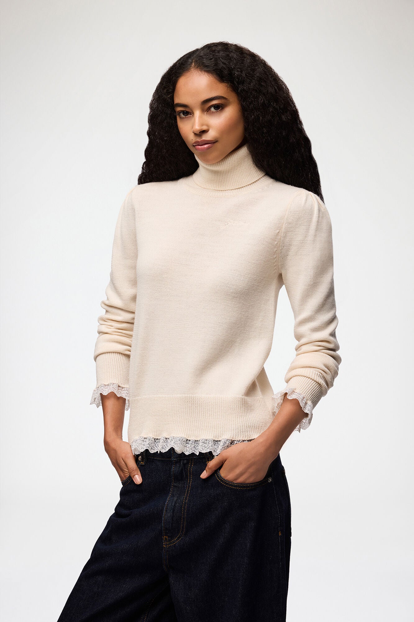 Merino Turtleneck Egret