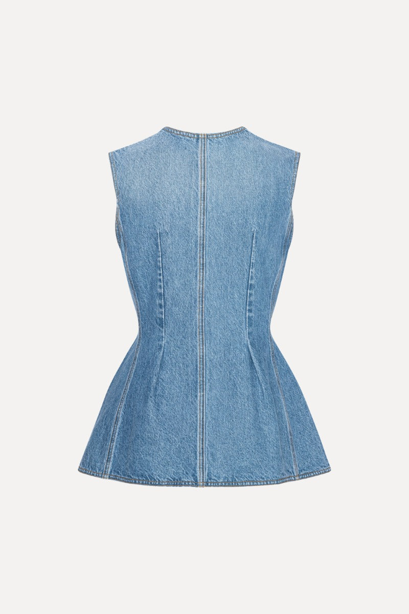 Flared Denim topp