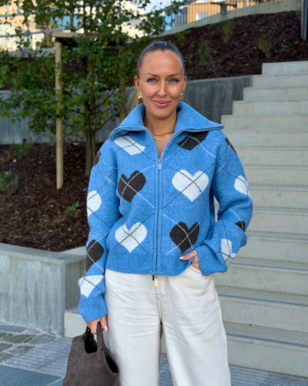 Siricras Cardigan Blue Hearts