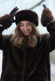Faux Fur Head Band Cocoa