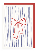 Folding Card Bow and Stripes