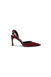 Satin Slingback Mule High Heel