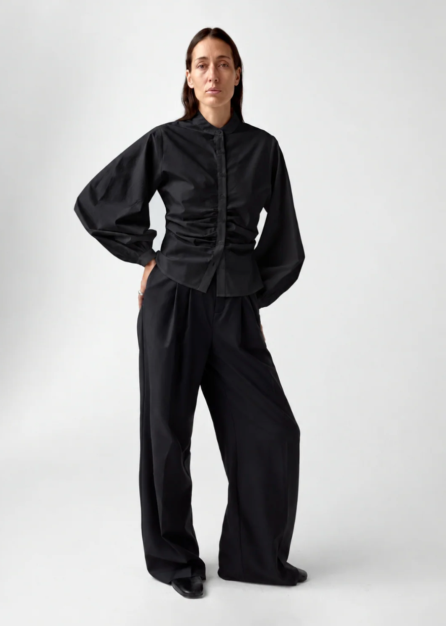 Velora Poplin Shirt Black