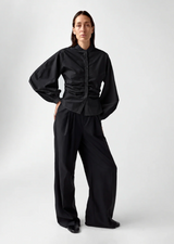 Velora Poplin Shirt Black