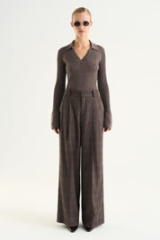Veloria Knitted Top Dk Taupe