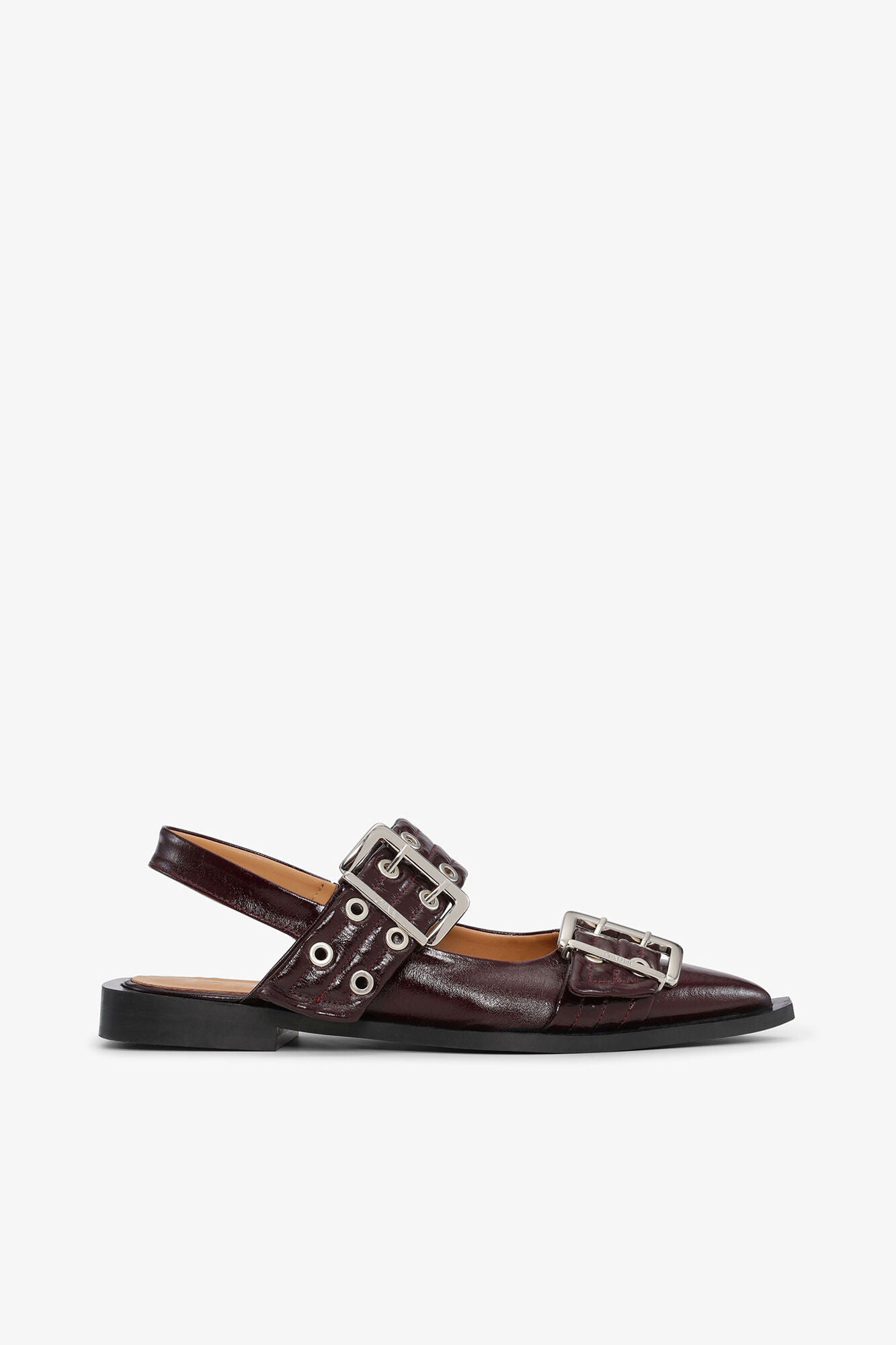 Feminine Buckle Ballerina Naplack