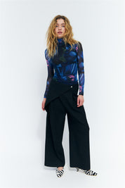 Aishacras Pants Dark Grey Check