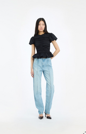 Ruched Puff Sleeve Top