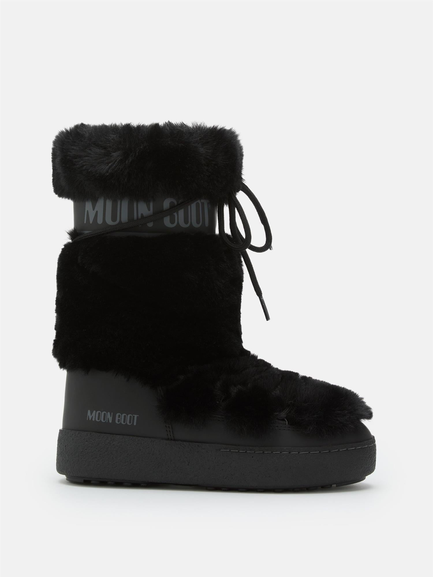 Ltrack Faux-Fur High Boots Black