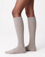 Diana Ribbed Wool Knee-Highs