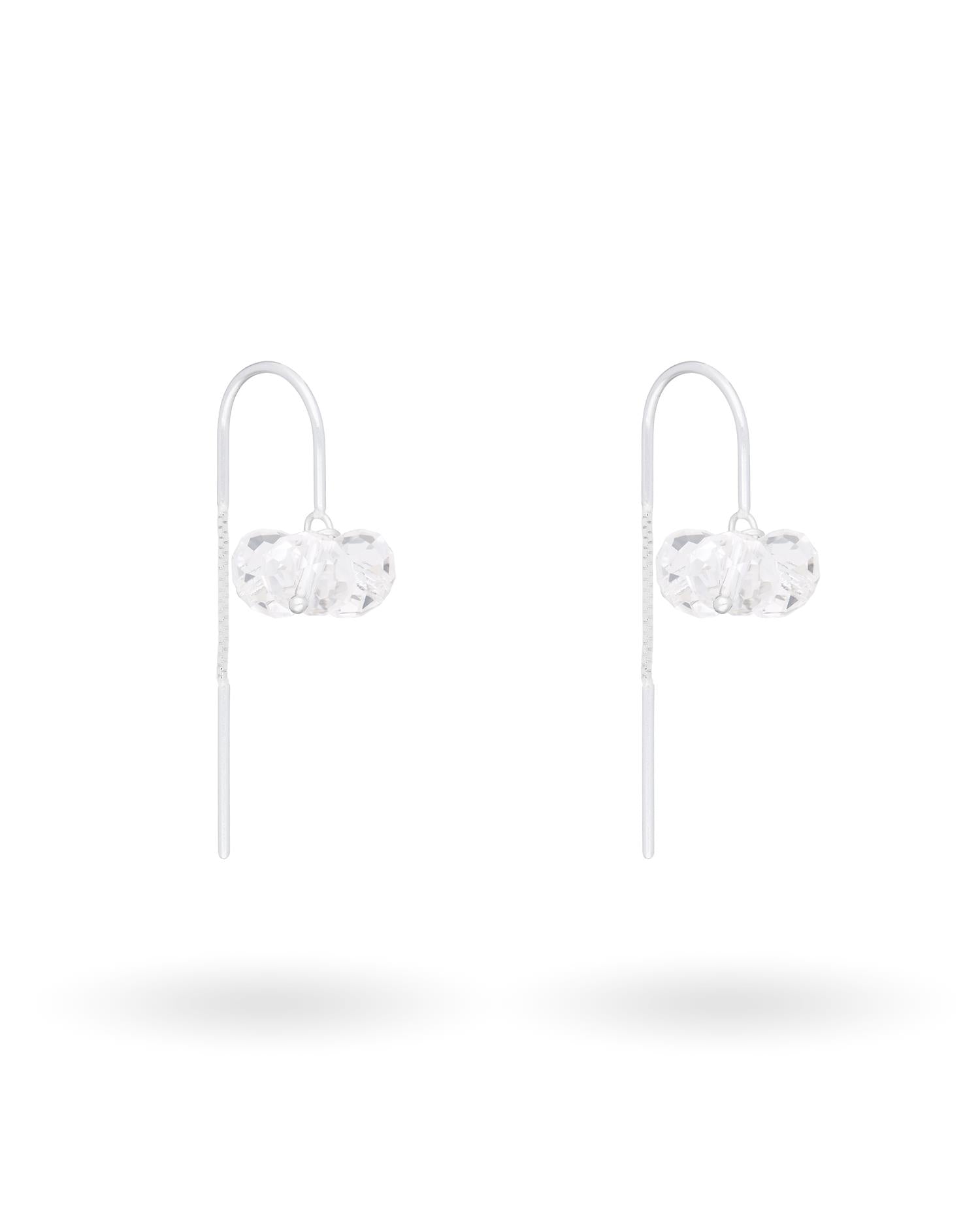 Glossy Glaze Earrings Silver