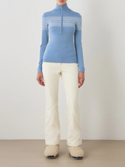 Signature 1/4-zip Light Blue