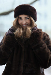 Faux Fur Head Band Cocoa