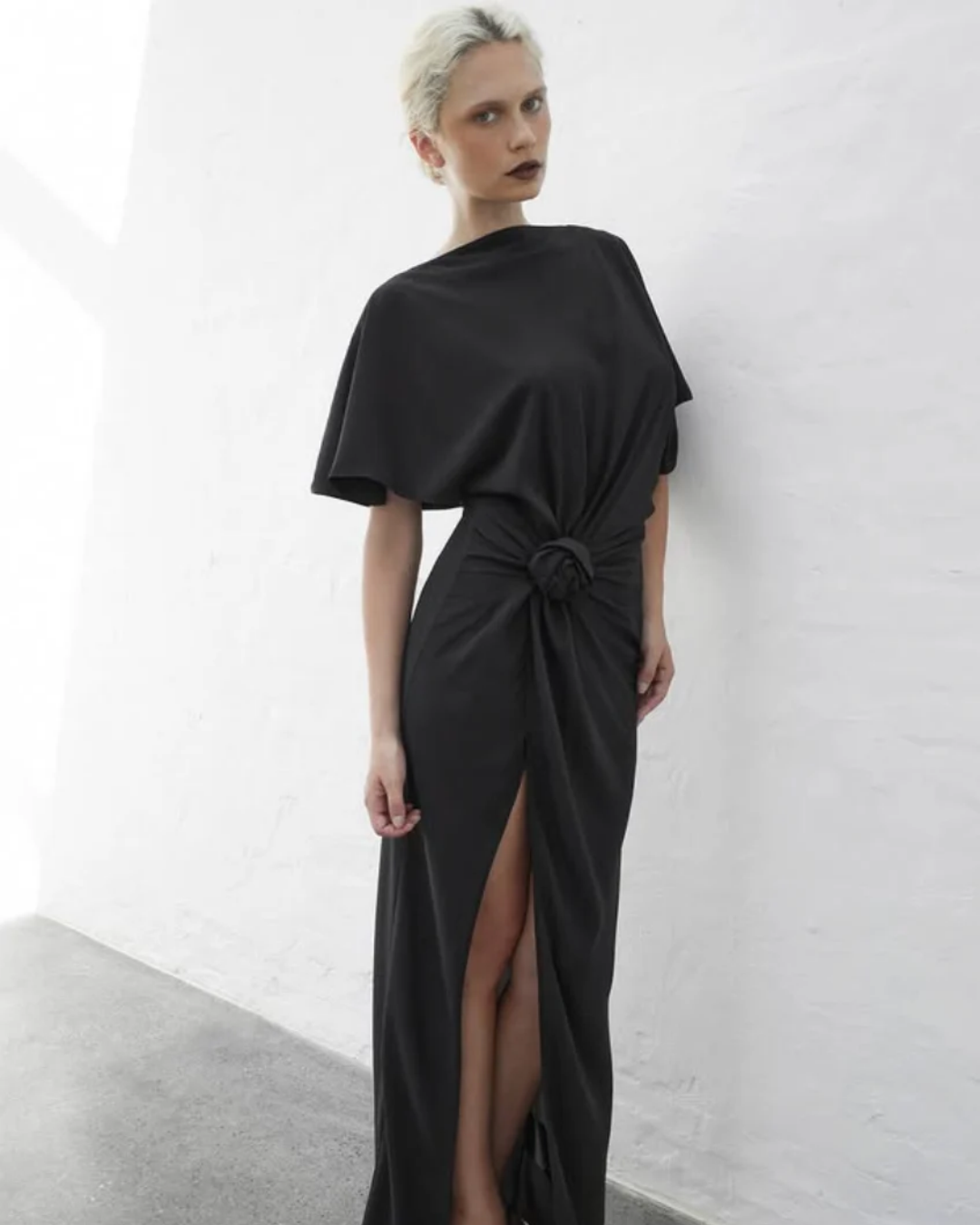 Maxi Slit Dress Black
