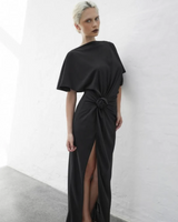 Maxi Slit Dress Black