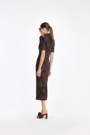 JACQUARD MIDI DRESS
