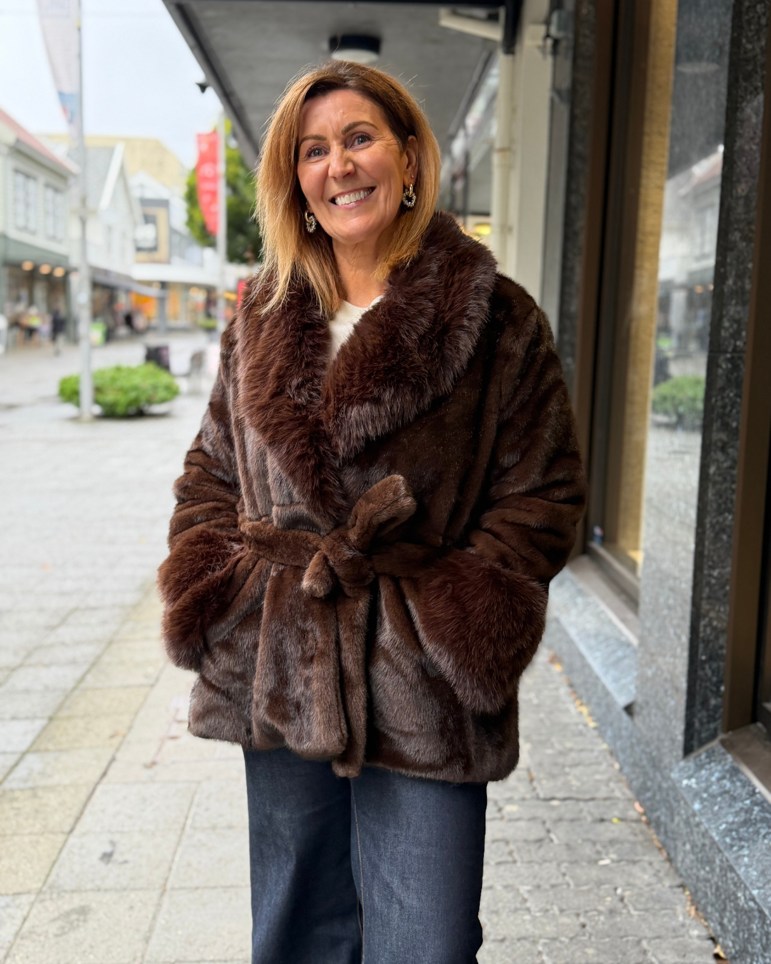 Velvet Fur Jacket Cocoa