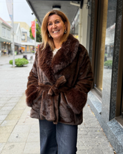 Velvet Fur Jacket Cocoa