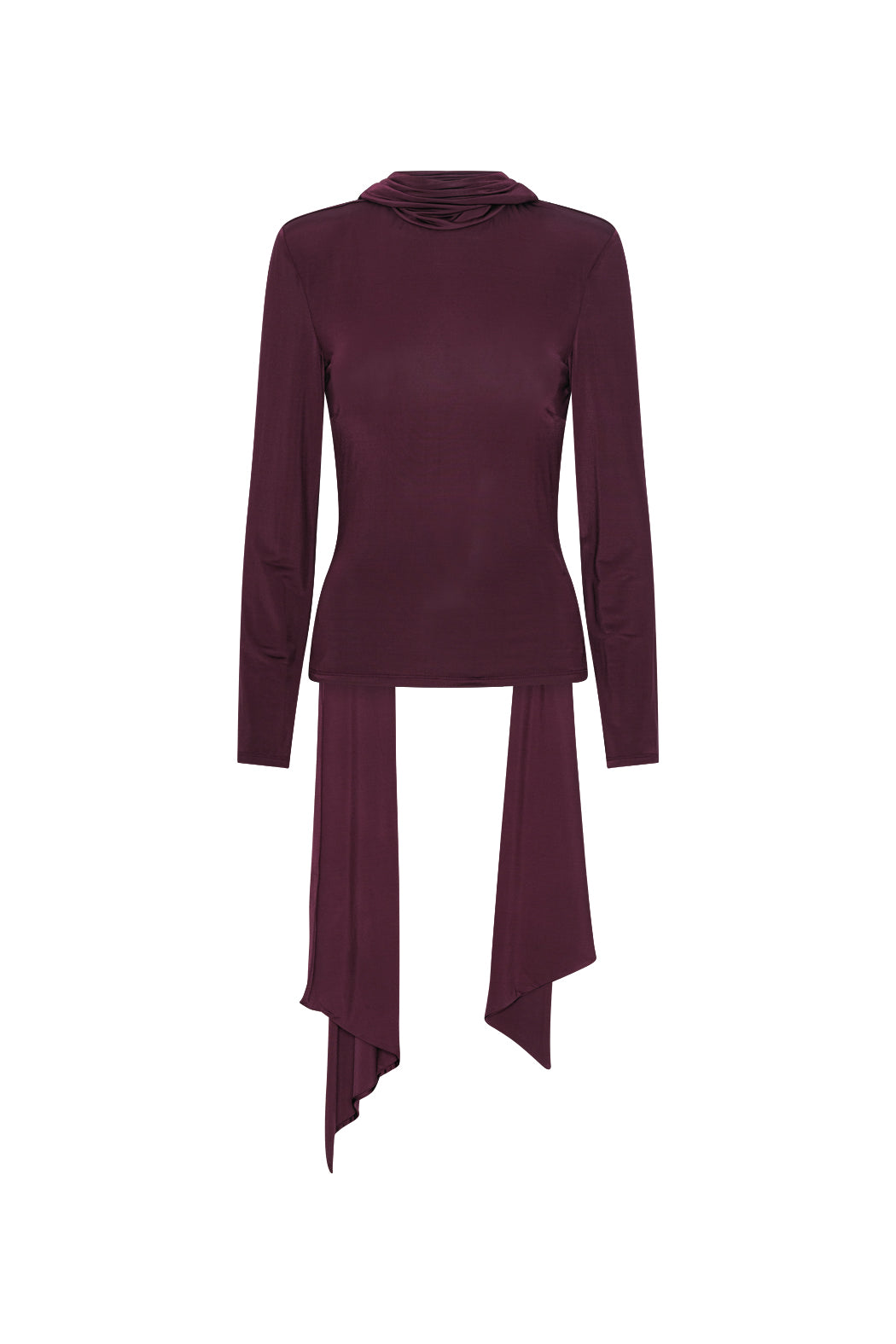 LONG-SLEEVED SCARF TOP