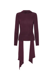 Long-sleeved Scarf Top