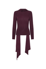LONG-SLEEVED SCARF TOP