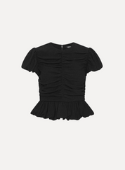 Ruched Puff Sleeve Top