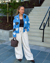 Siricras Cardigan Blue Hearts