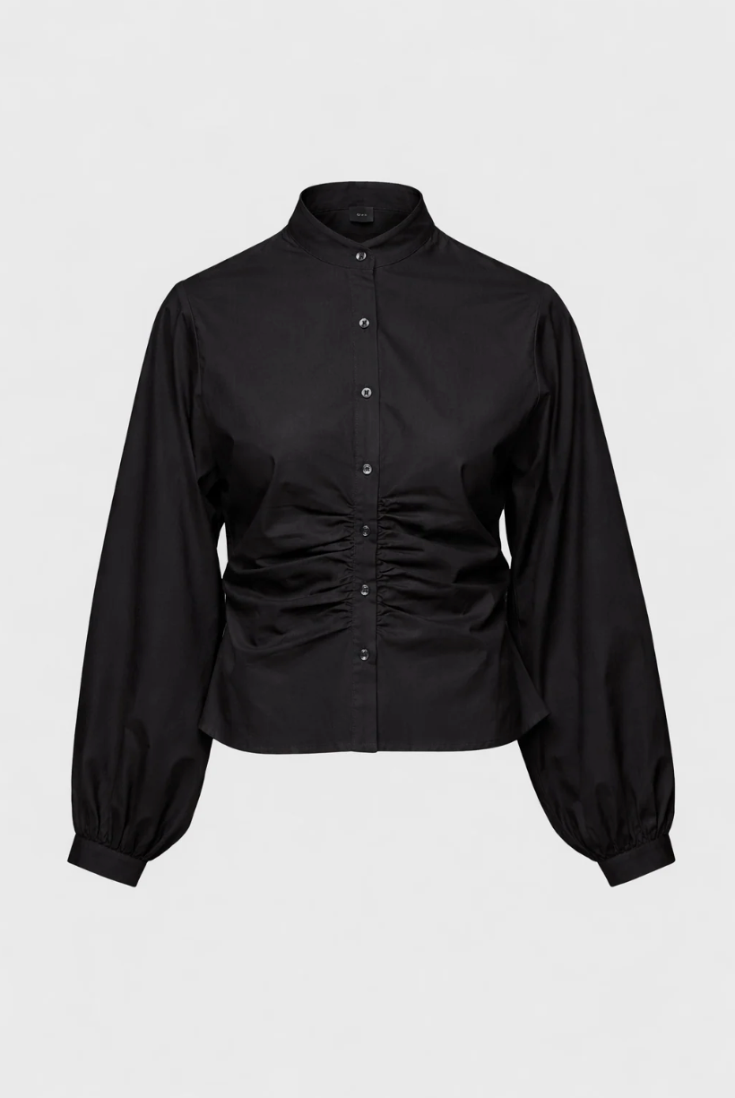 Velora Poplin Shirt Black